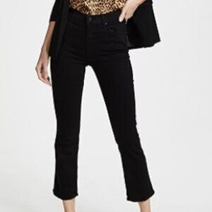 Mother Insider Crop Black Jeans